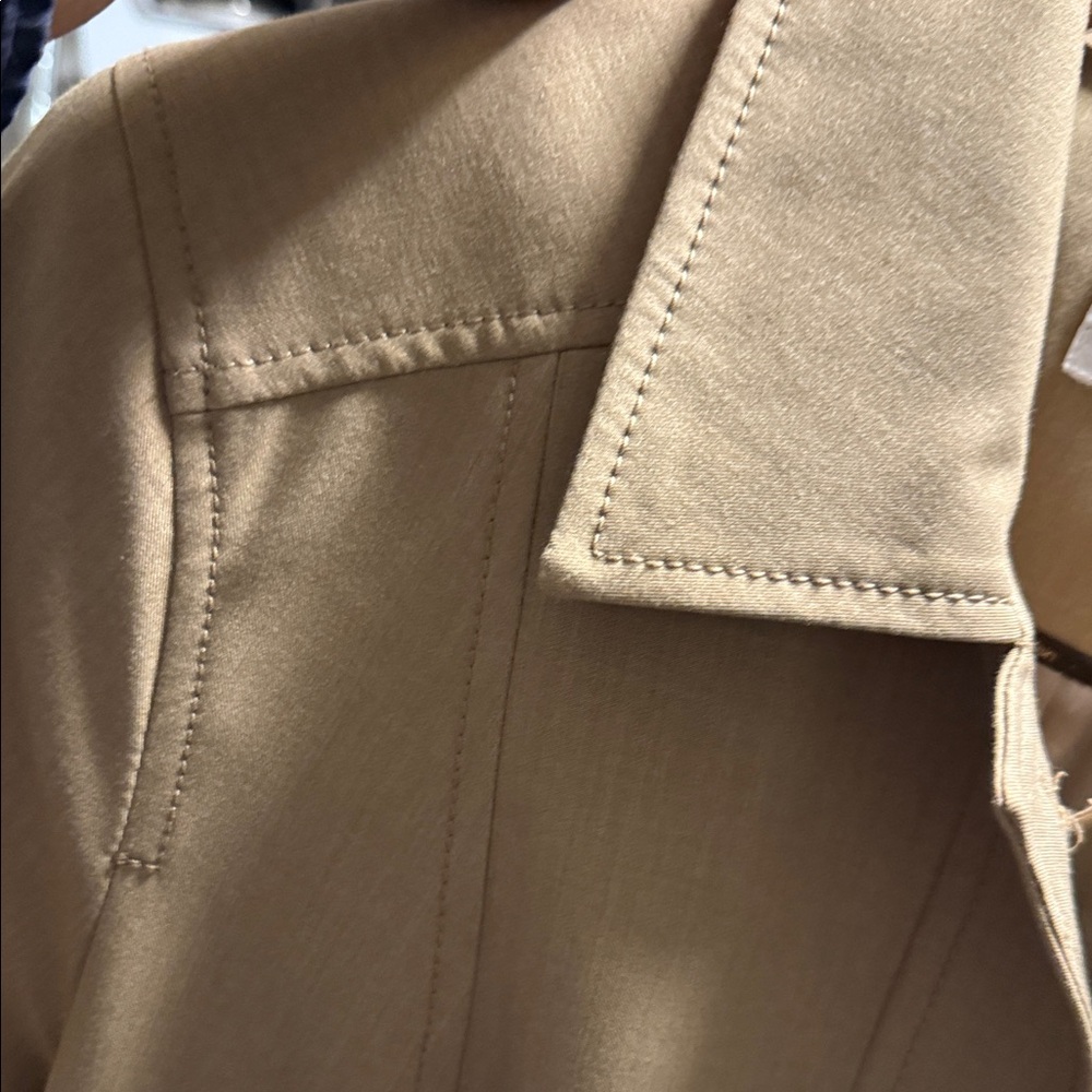 Calvin Klein Tan Belted Lined Trench Coat - Picture 9 of 9